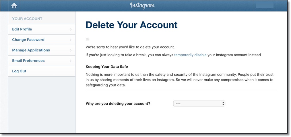 How to deactivate or delete an Instagram account